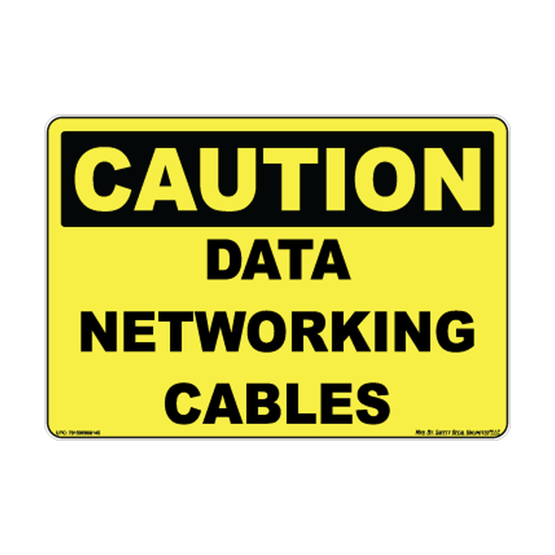 Caution Data Networking Cables Safety Sticker Decal