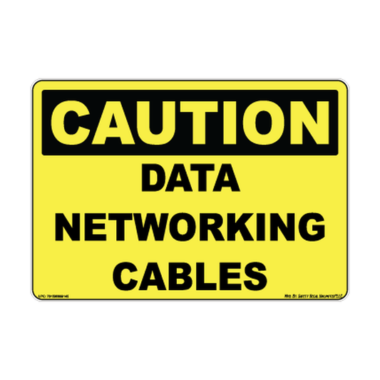 Caution Data Networking Cables Safety Sticker Decal