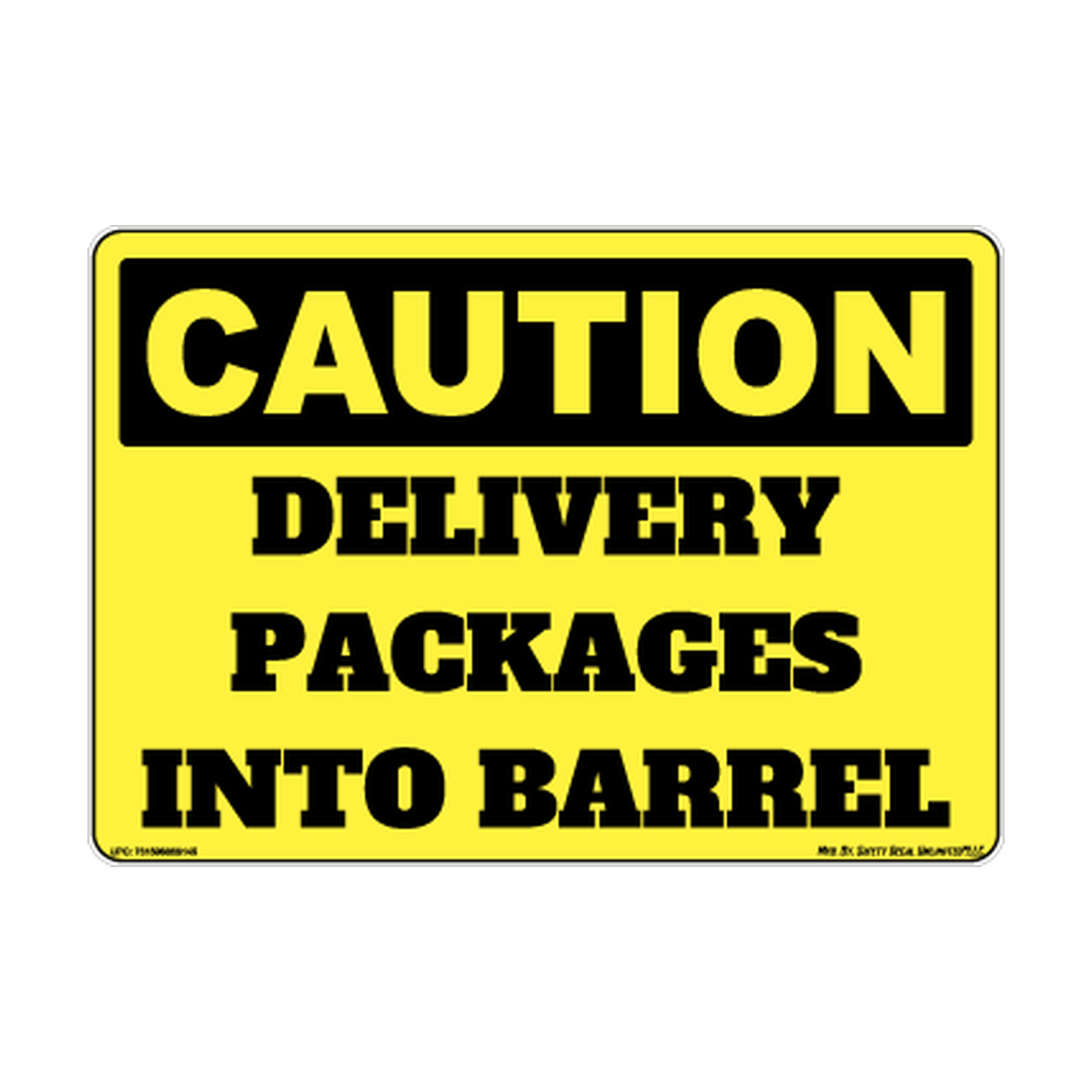 Caution Delivery Packages Safety Sticker Decal