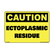 Caution Ectoplasmic Residue Ghost Novelty Decal