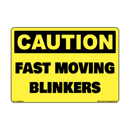 Caution Fast Moving Blinkers Safety Sticker Decal