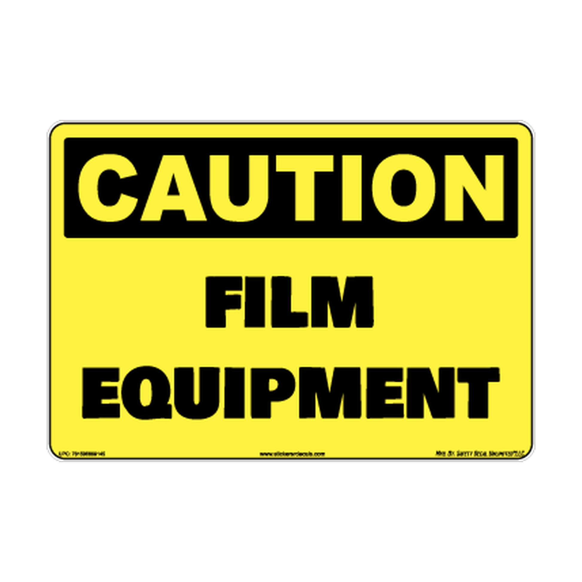 Caution Film Equipment Safety Sticker Decal
