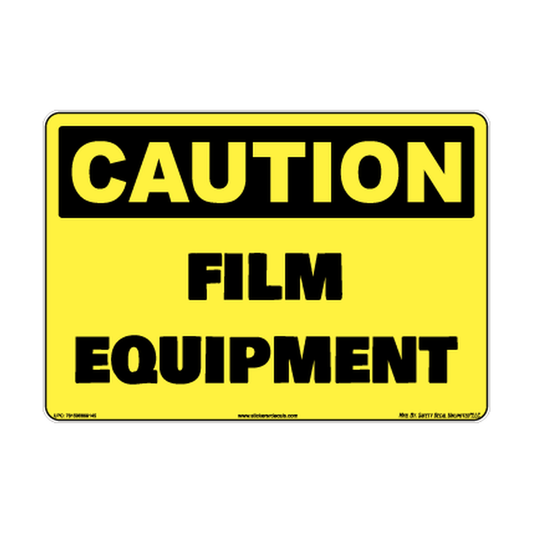 Caution Film Equipment Safety Sticker Decal