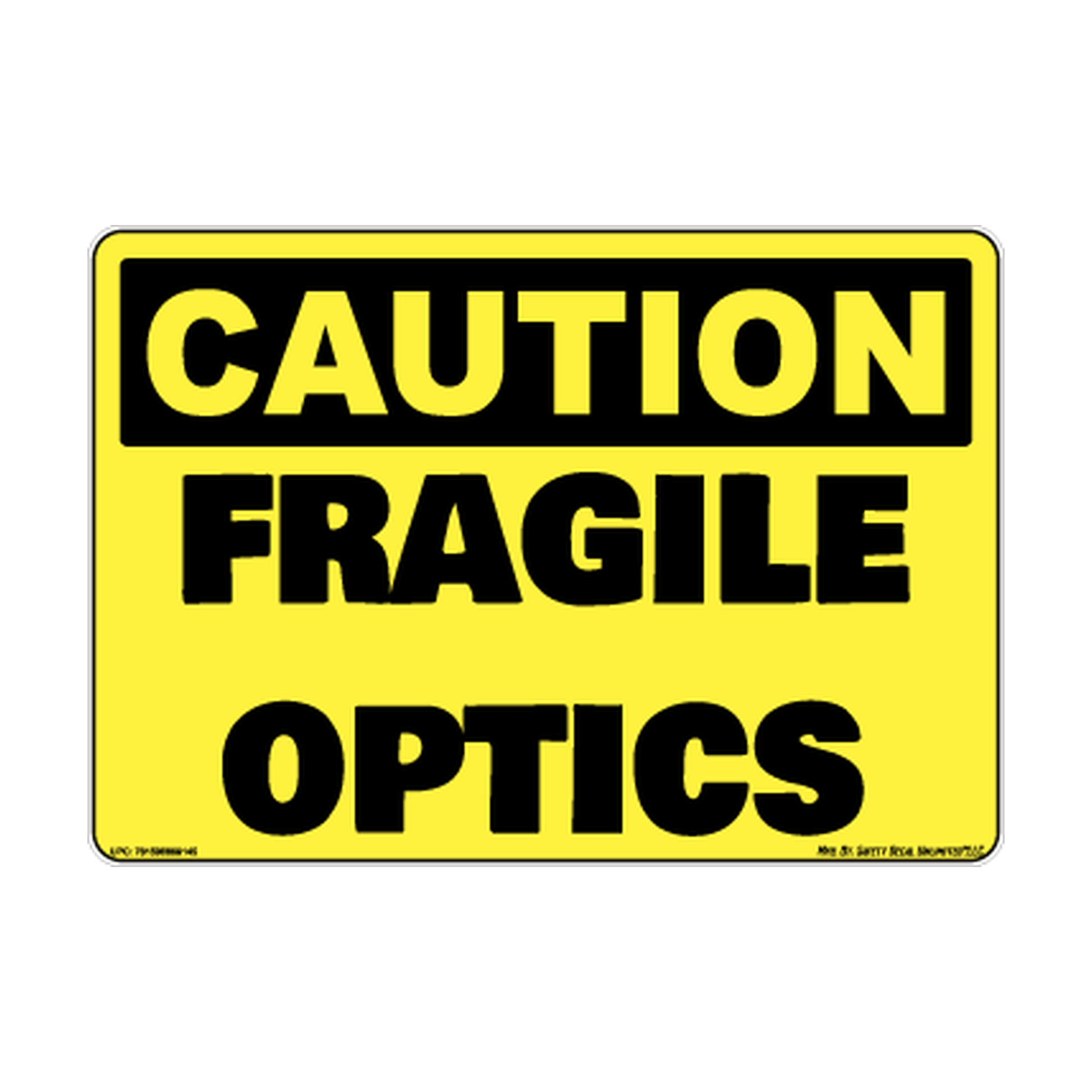 Caution Fragile Optics Safety Sticker Decal