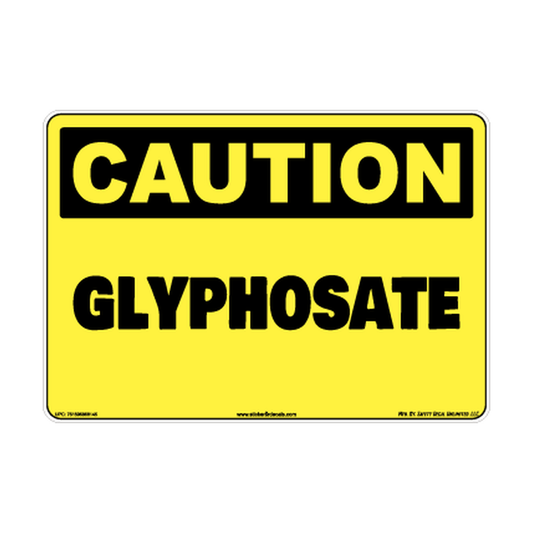 Caution Glyphosate Safety Sticker Decal