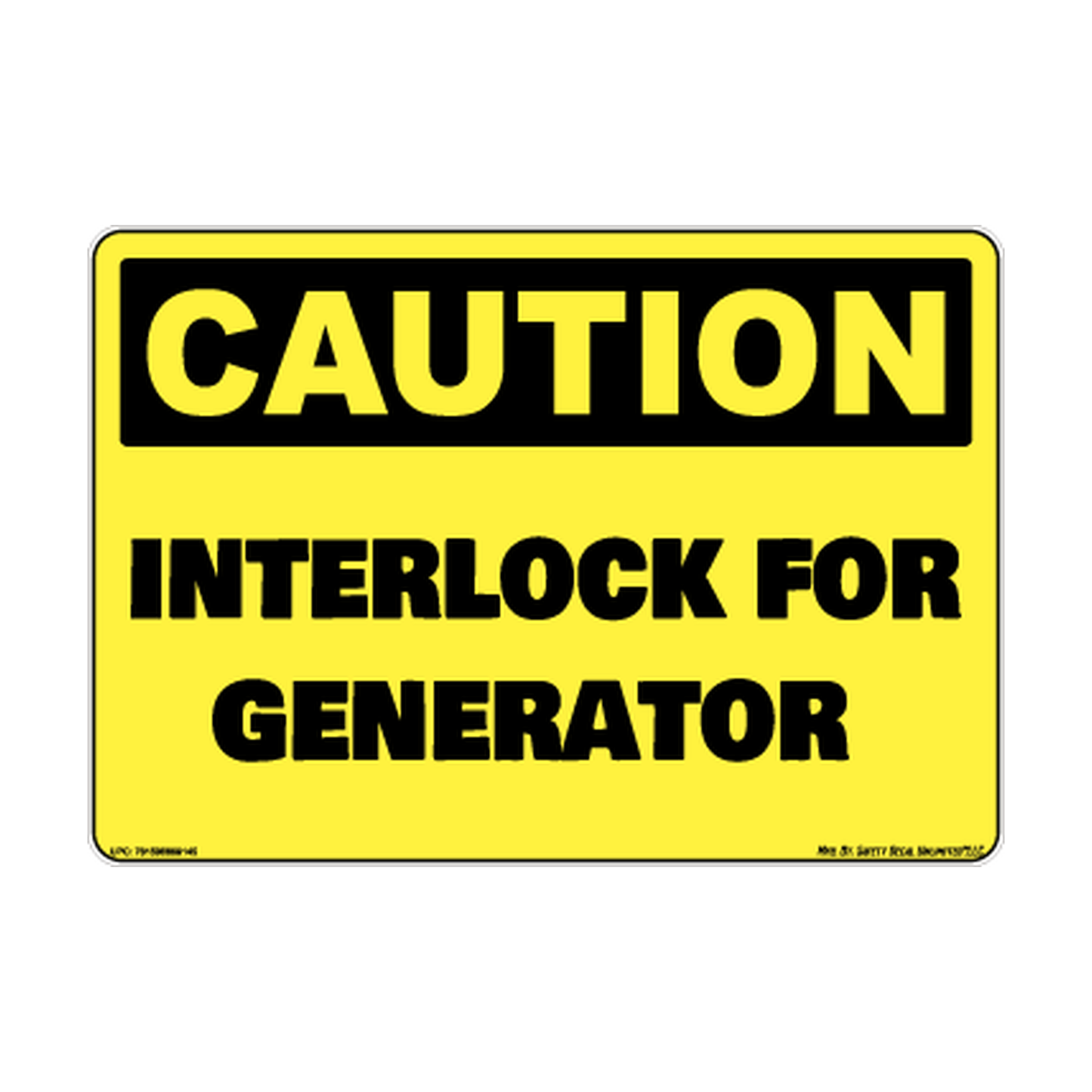 Caution Interlock For Generator Safety Sticker Decal
