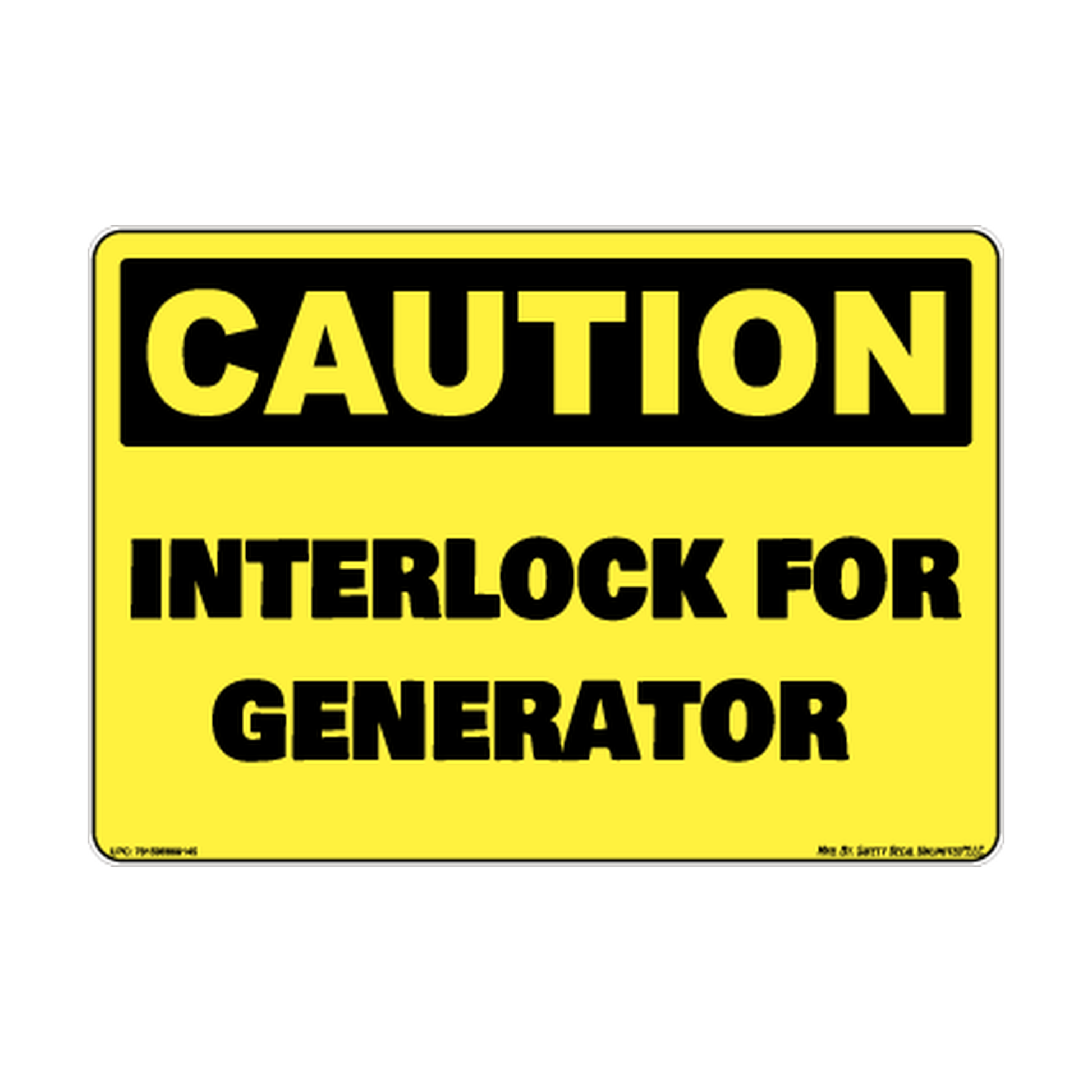 Caution Interlock For Generator Safety Sticker Decal