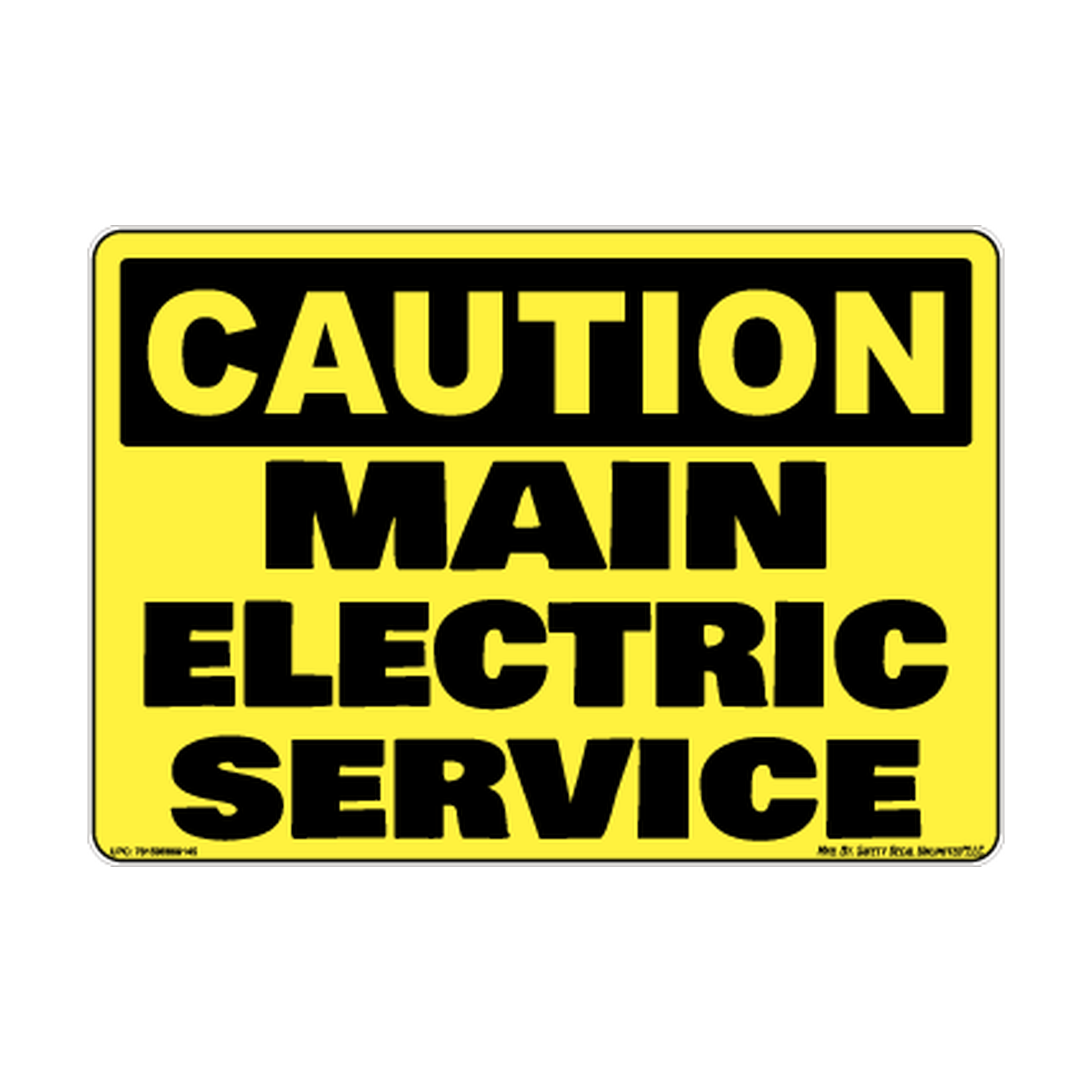 Caution Main Electric Safety Sticker Decal