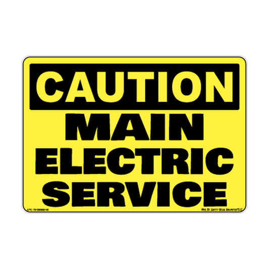 Caution Main Electric Safety Sticker Decal