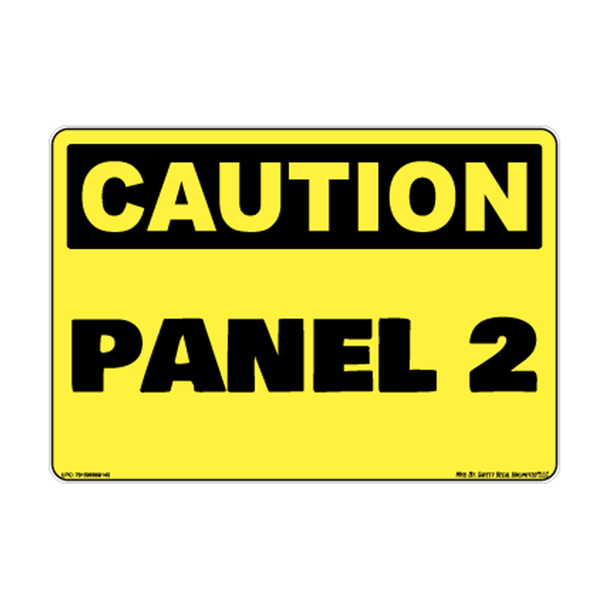 Caution Panel 2 Safety Sticker Decal