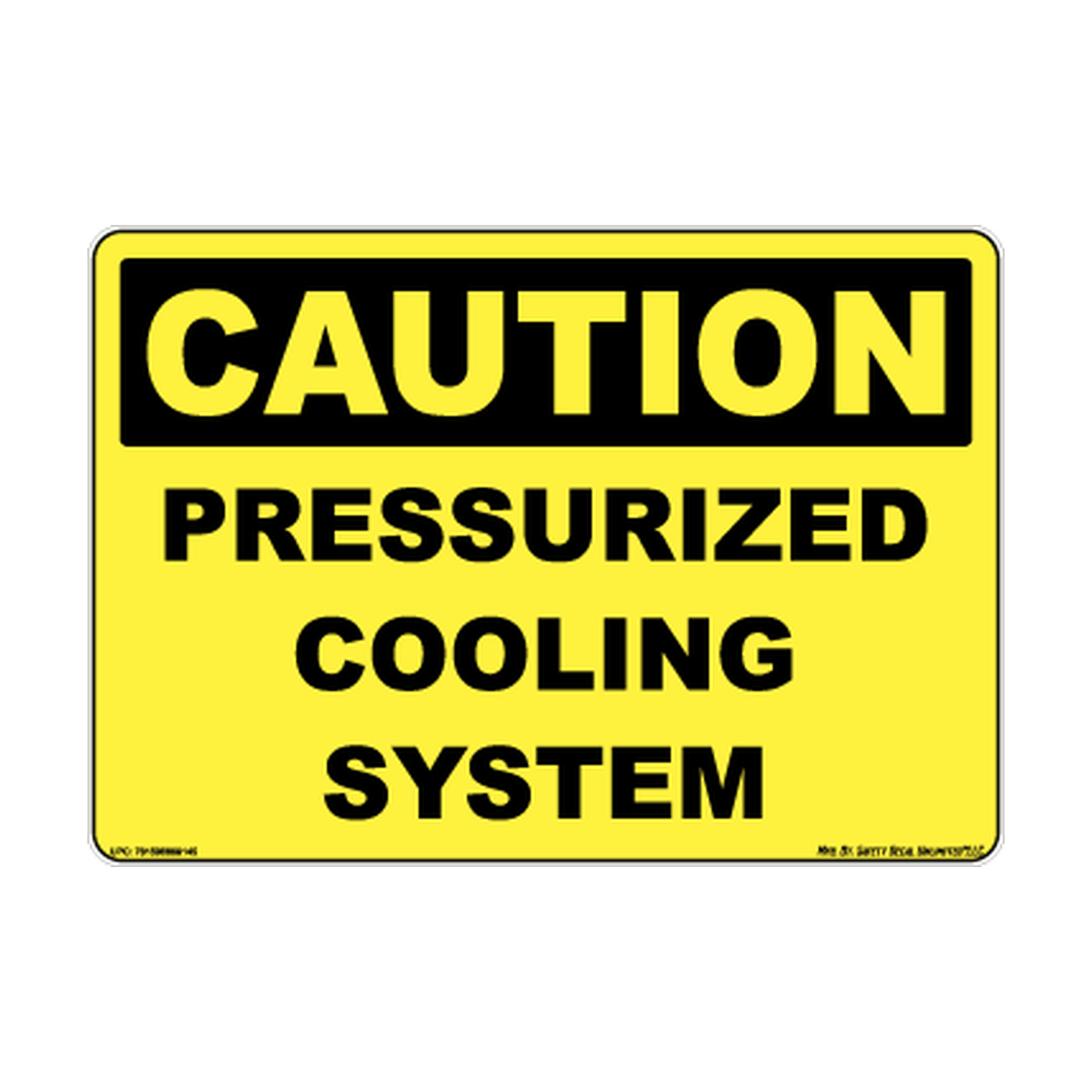Caution Pressurized Cooling System Safety Sticker Decal