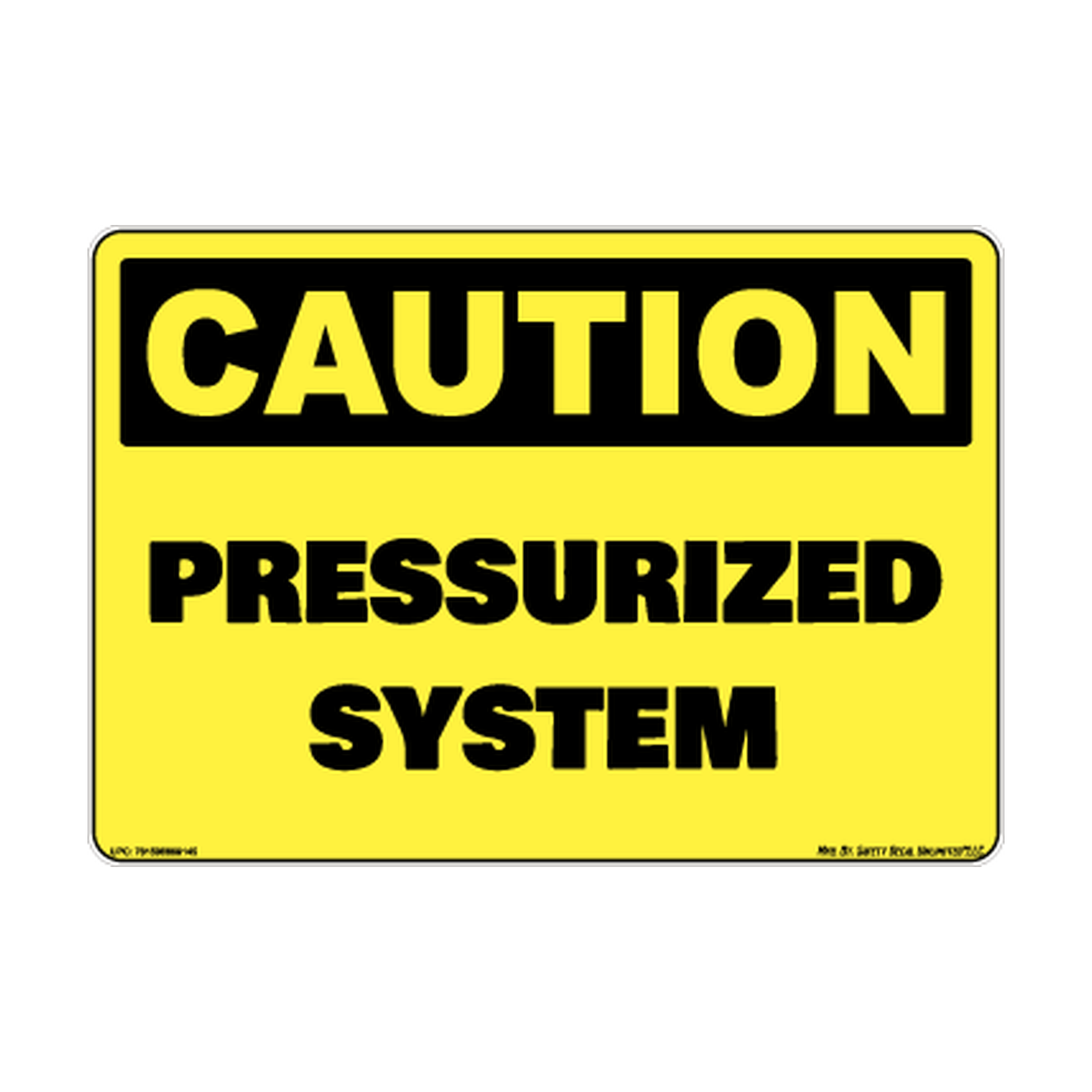 Caution Pressurized System Safety Sticker Decal