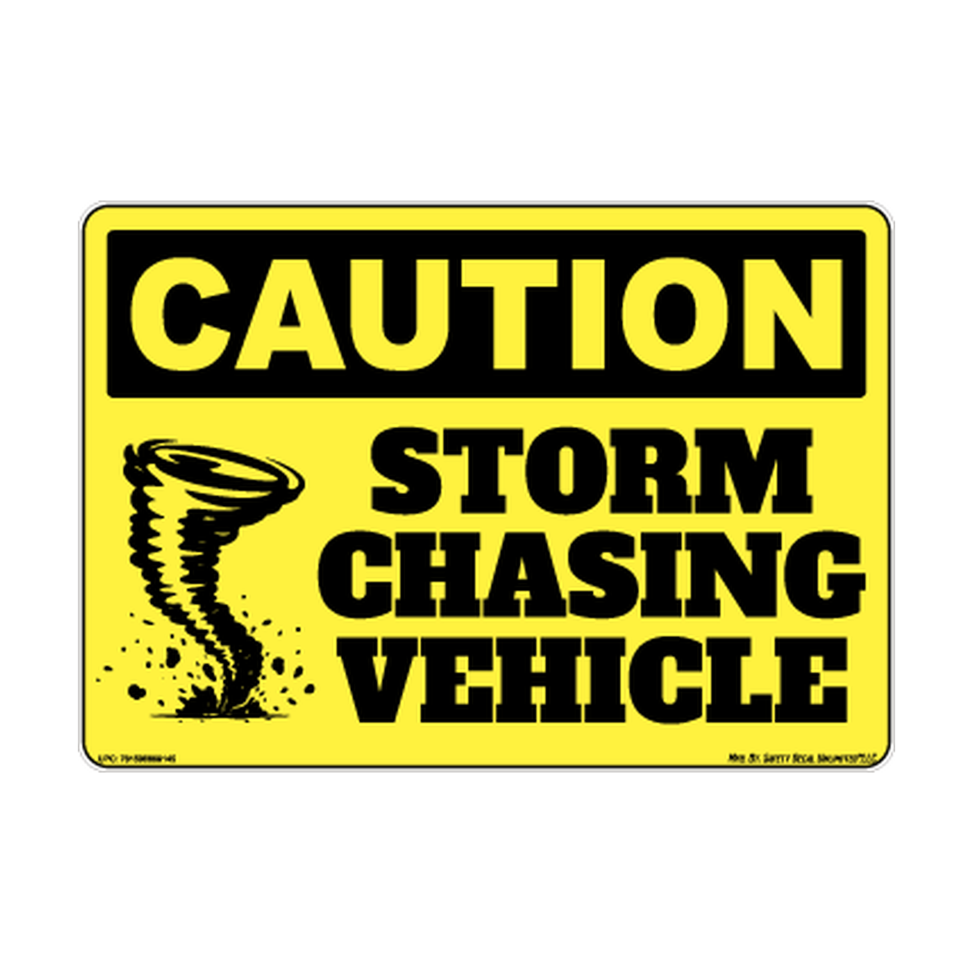Caution Storm Chasing Vehicle Tornado Safety Sticker Decal
