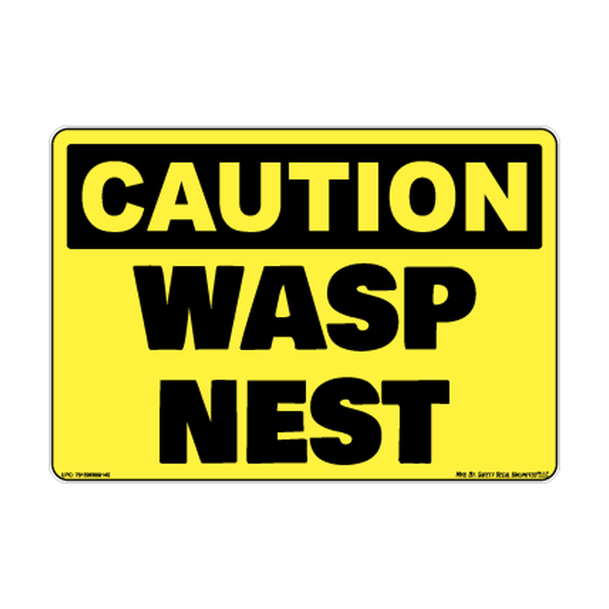 Caution Wasp Nest printed safety decal artwork