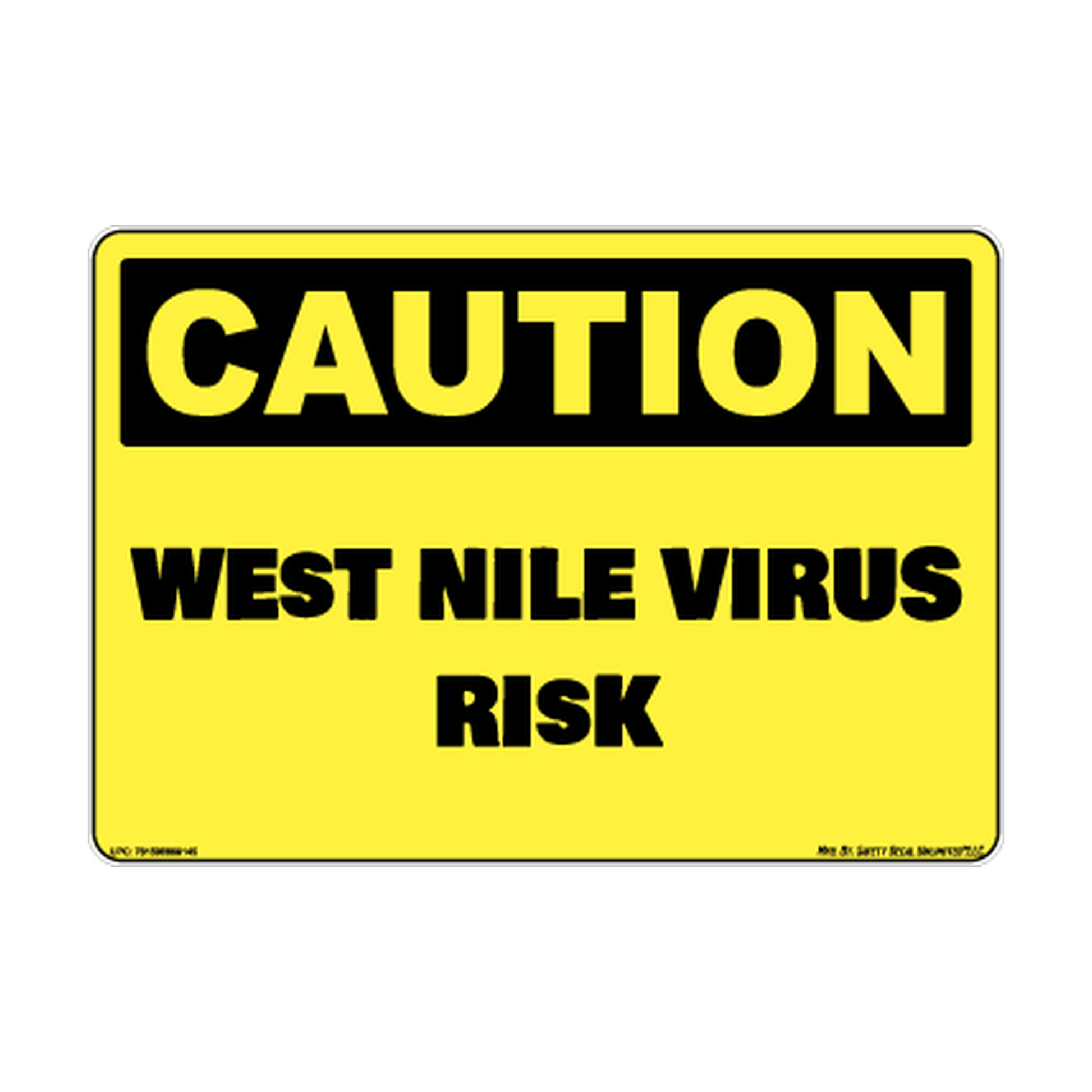 Caution West Nile Risk Safety Sticker Decal