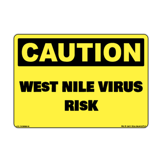 Caution West Nile Risk Safety Sticker Decal