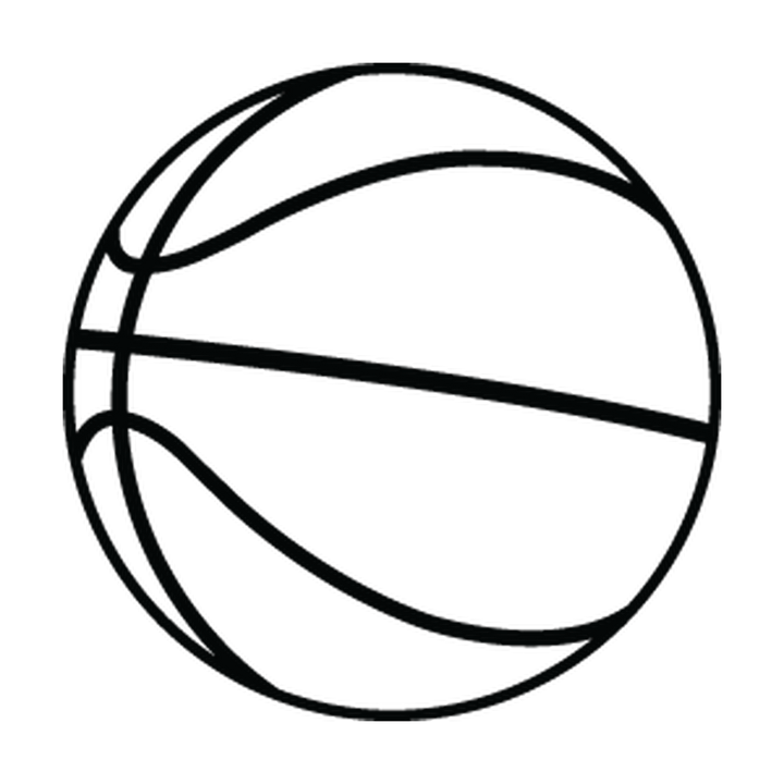 Classic Basketball Outline Single-Color Vinyl Decal