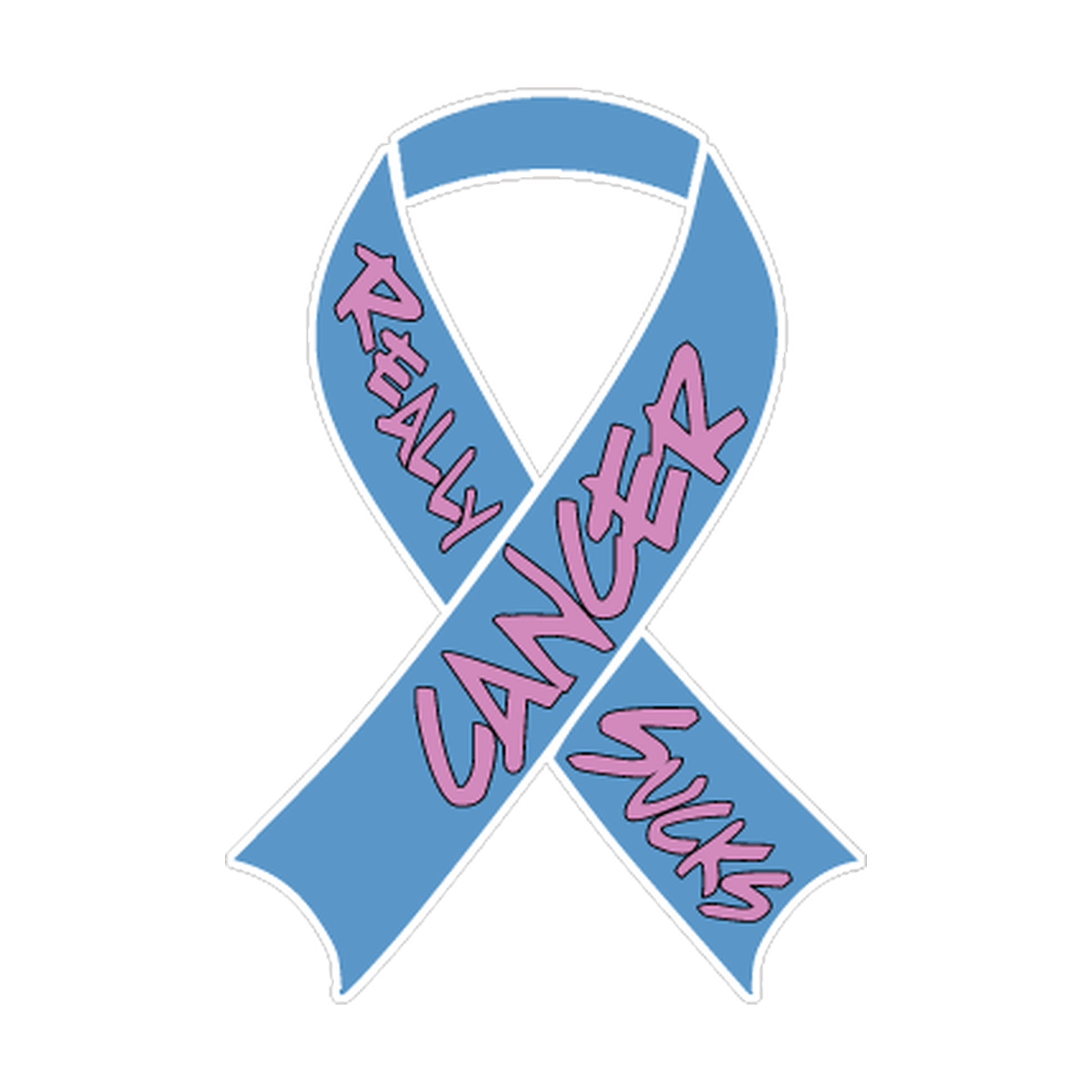 Blue Colon Cancer Really Sucks Ribbon Decal product image