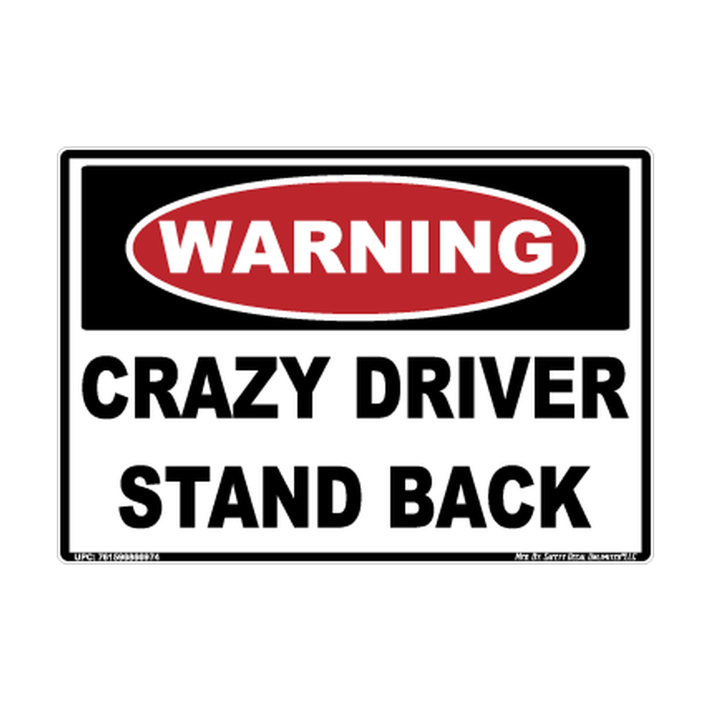 Crazy Driver Sticker Decal