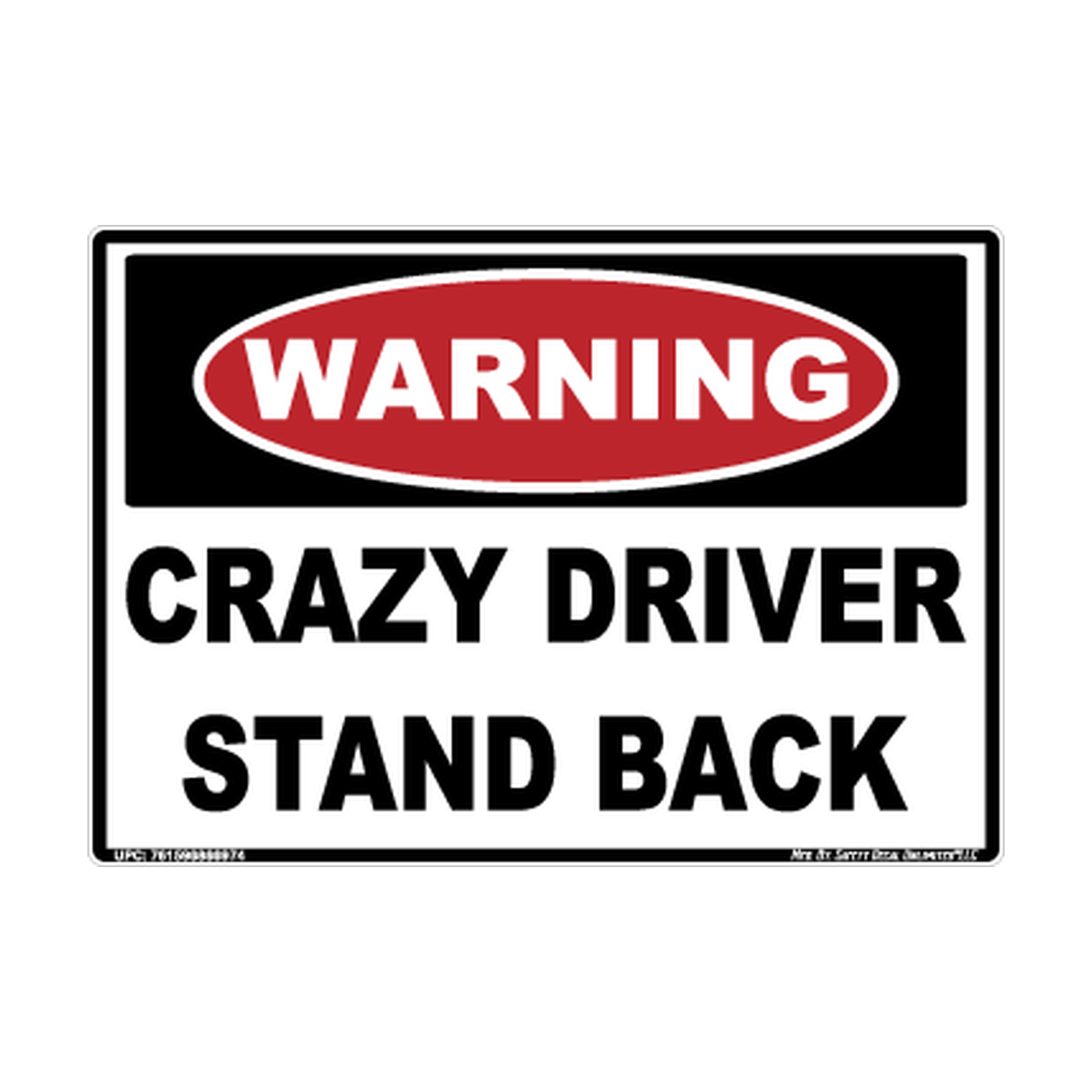 Crazy Driver Sticker Decal