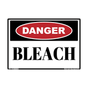 Danger Bleach Chemical Identification Decal