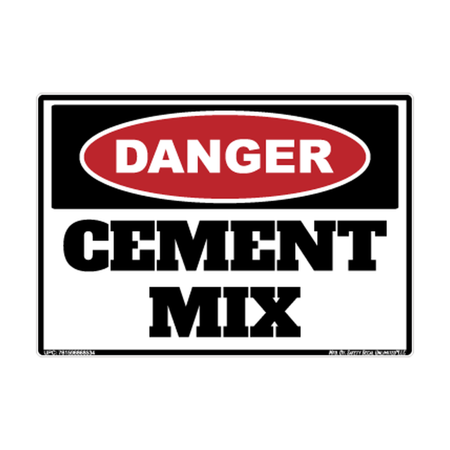 Danger Cement Mix Safety Sticker Decal