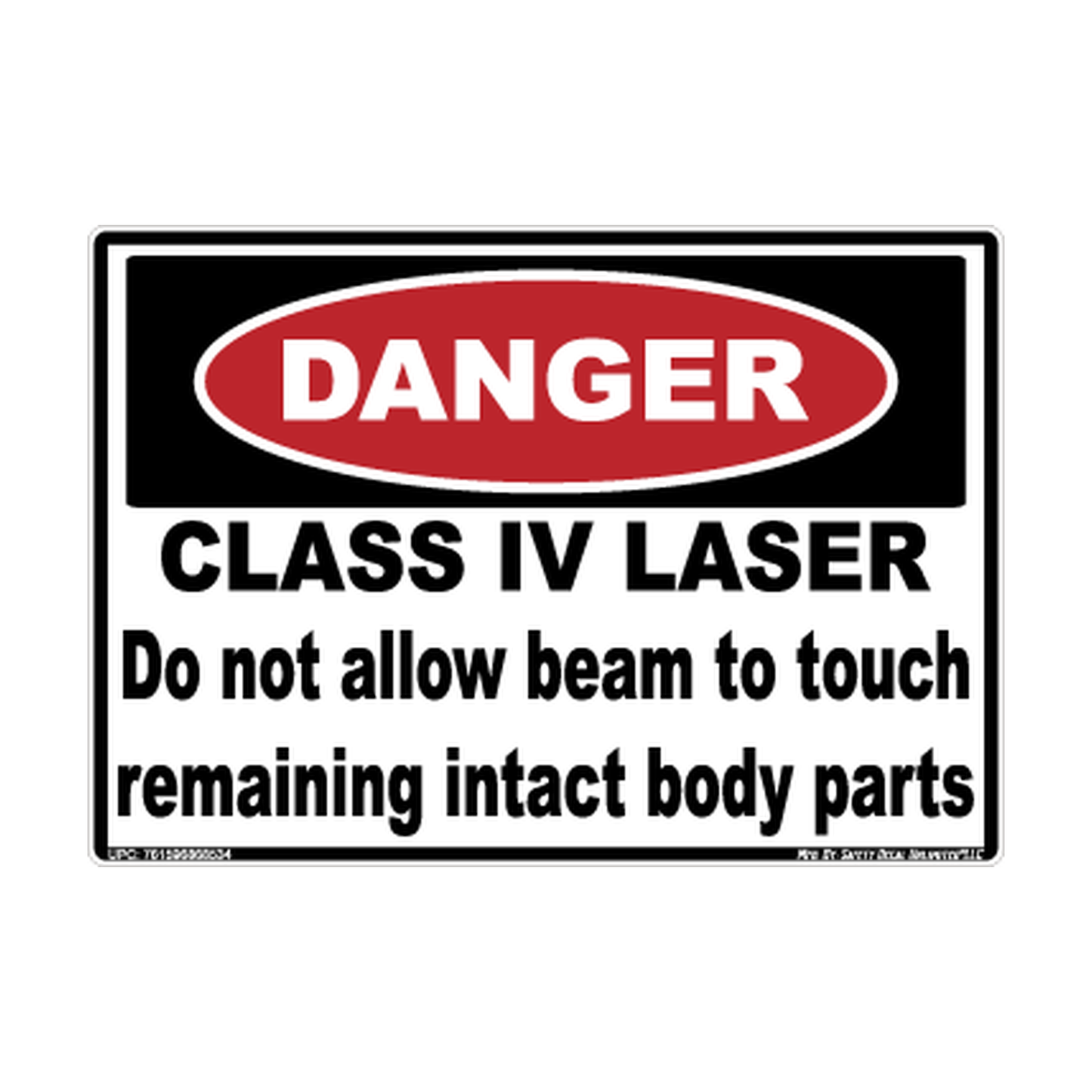 Danger Class4 Laser Do Not Touch Body Parts Safety Sticker Decal