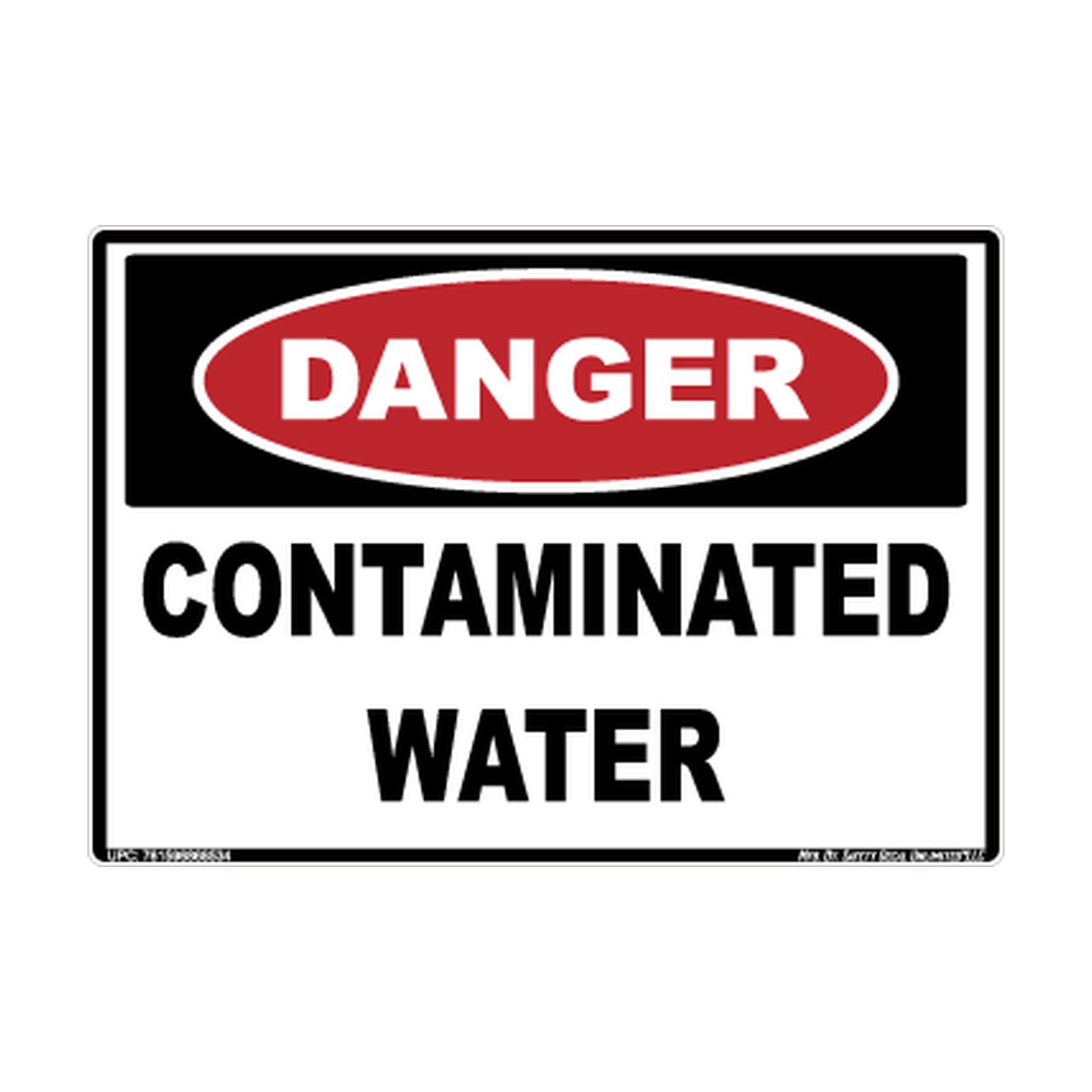 Danger Contaminated Water Safety Sticker Decal