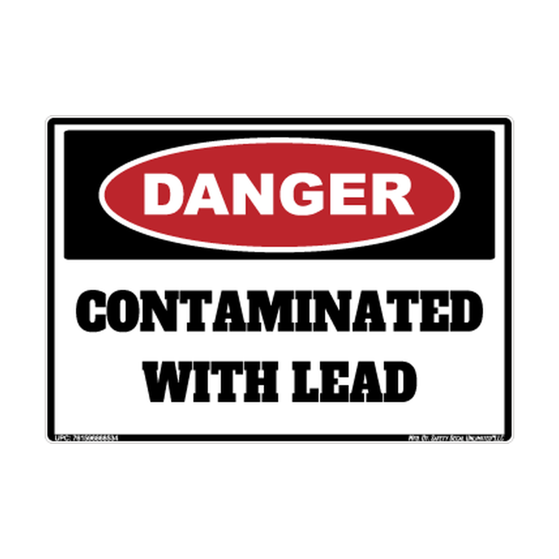 Danger Contaminated With Lead Safety Sticker Decal