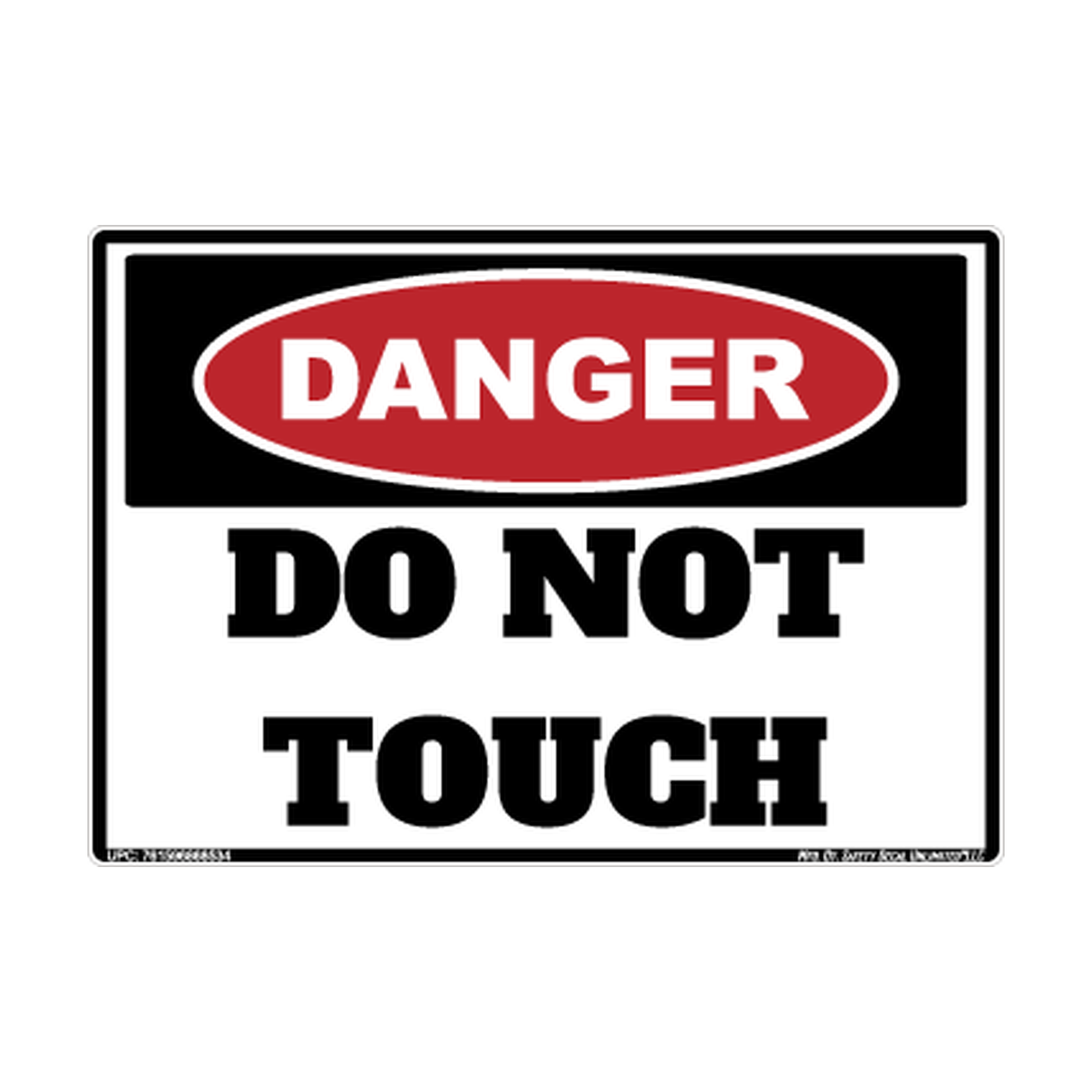 Danger Do Not Touch Safety Sticker Decal