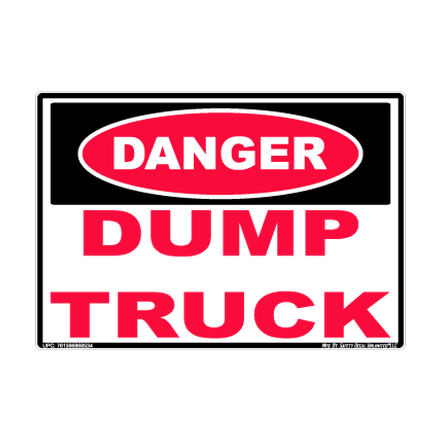 Danger Dump Truck Safety Sticker Decal