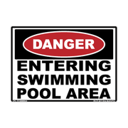 Danger Entering Swimming Pool Area Decal