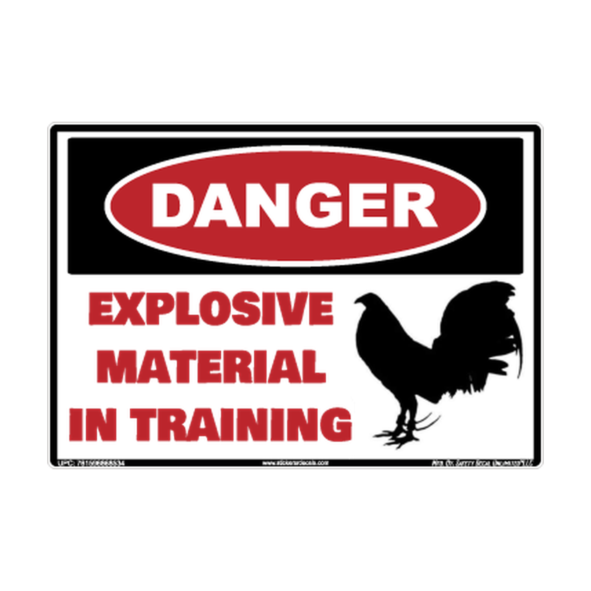 Danger Explosive Material IN Training Safety Sticker Decal