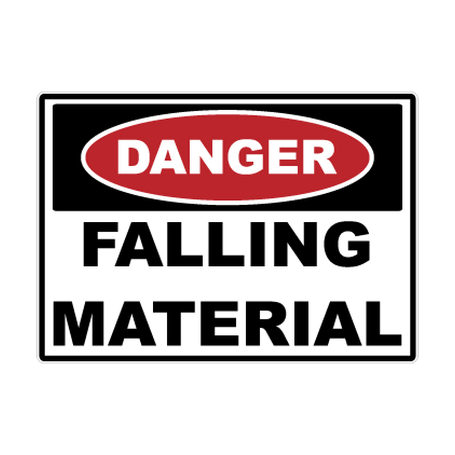 Danger Falling Material printed safety decal artwork