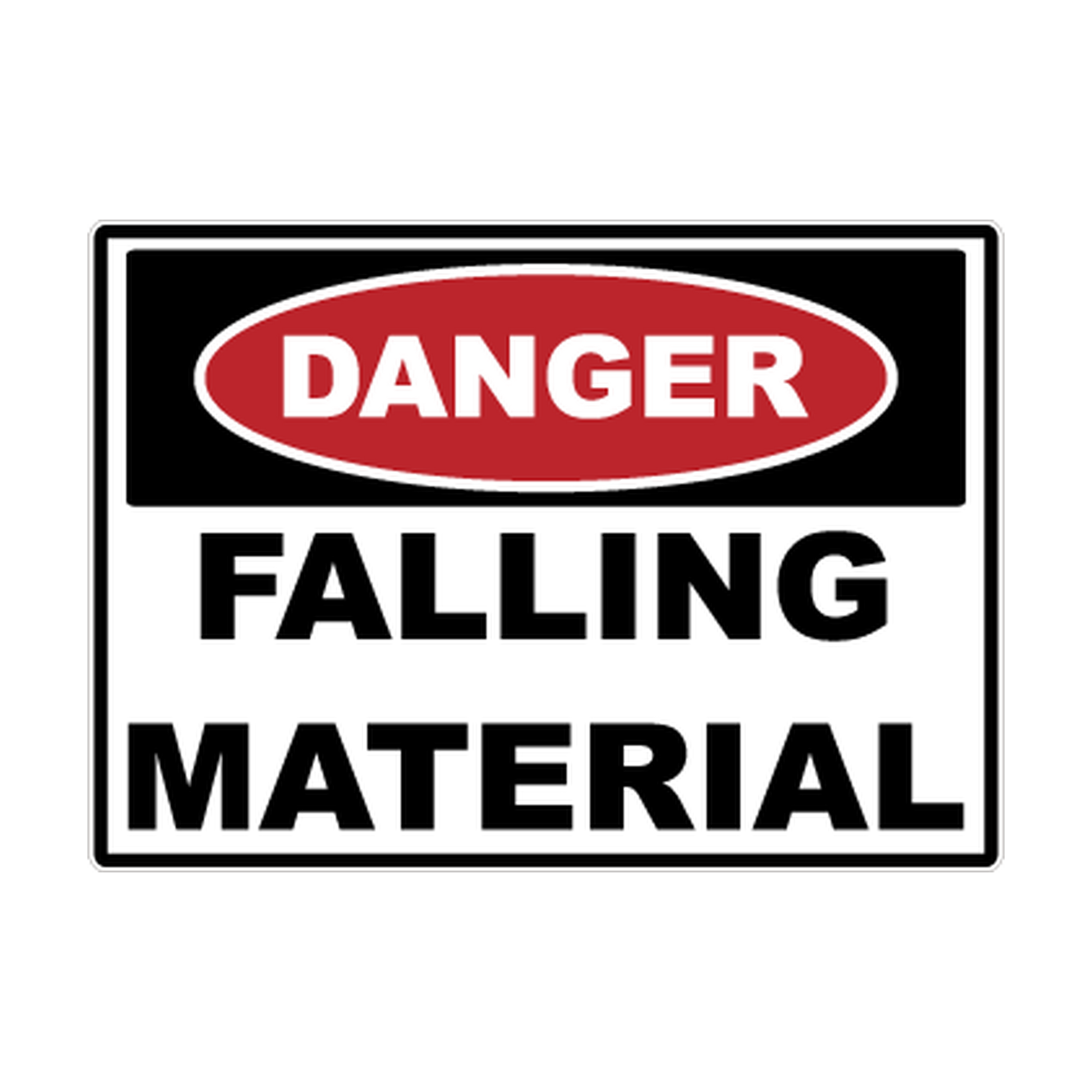 Danger Falling Material printed safety decal artwork