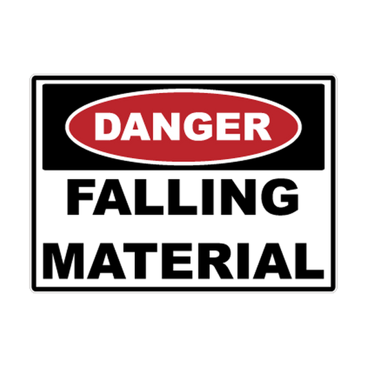 Danger Falling Material printed safety decal artwork