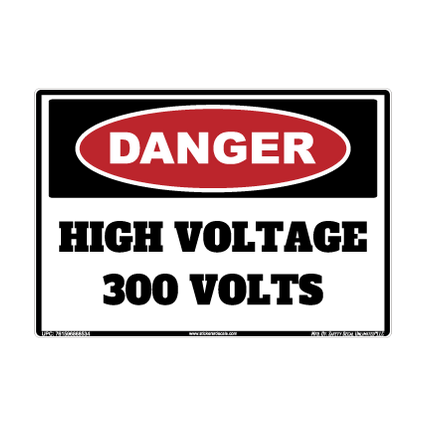 Danger High Voltage 300 Volts Sticker Decal