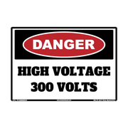 Danger High Voltage 300 Volts Safety Sticker Decal