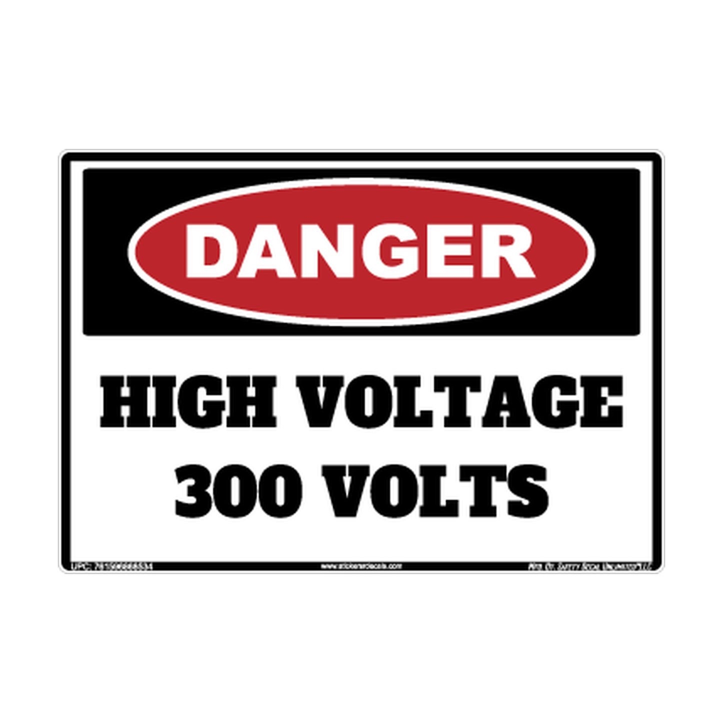 Danger High Voltage 300 Volts Safety Sticker Decal