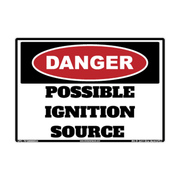Danger Possible Ignition Source adhesive safety decal