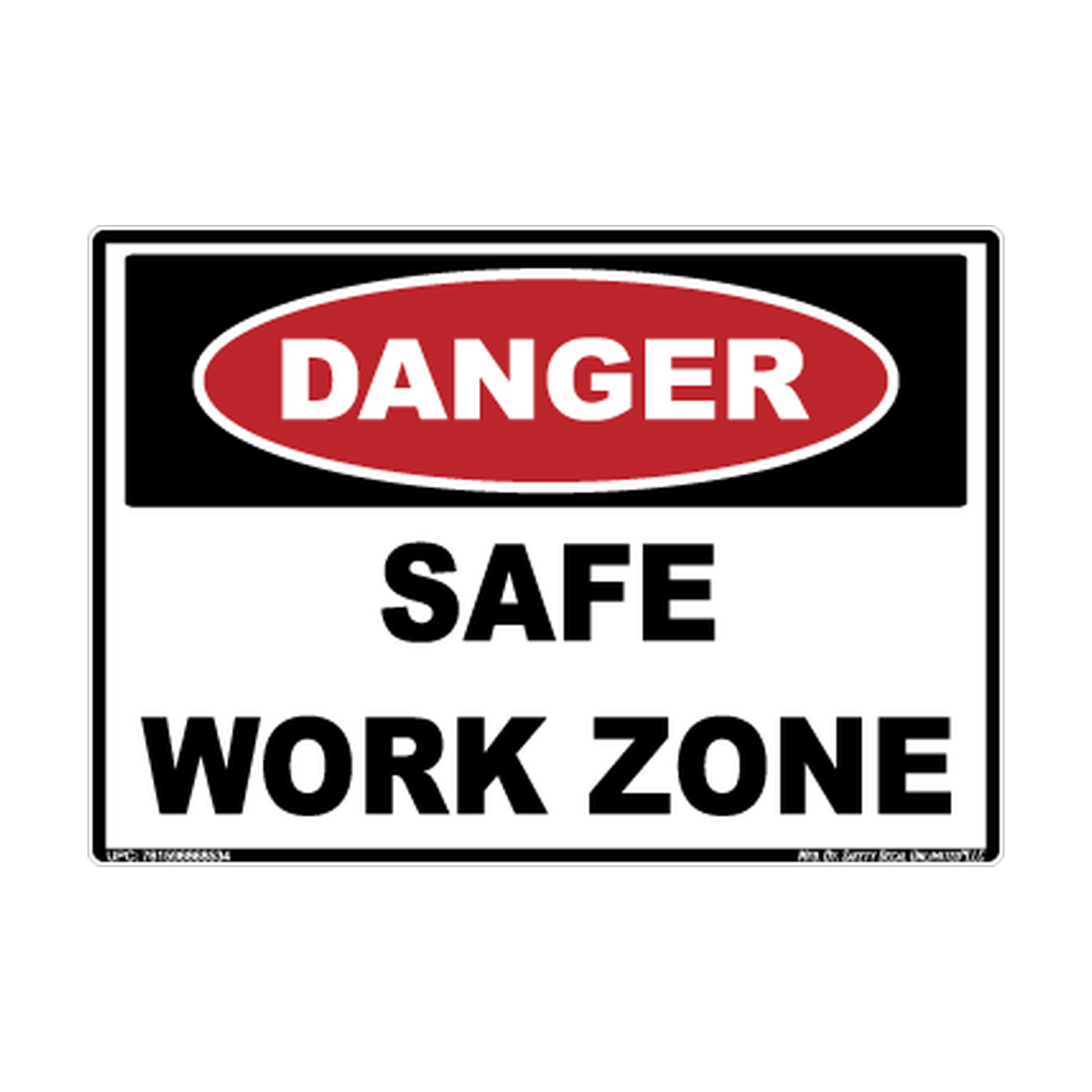 Danger Safe Work Zone Safety Sticker Decal
