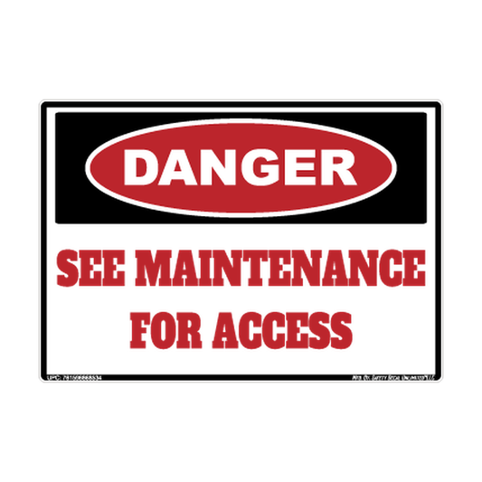 Danger See Maintenance For Access Safety Sticker Decal