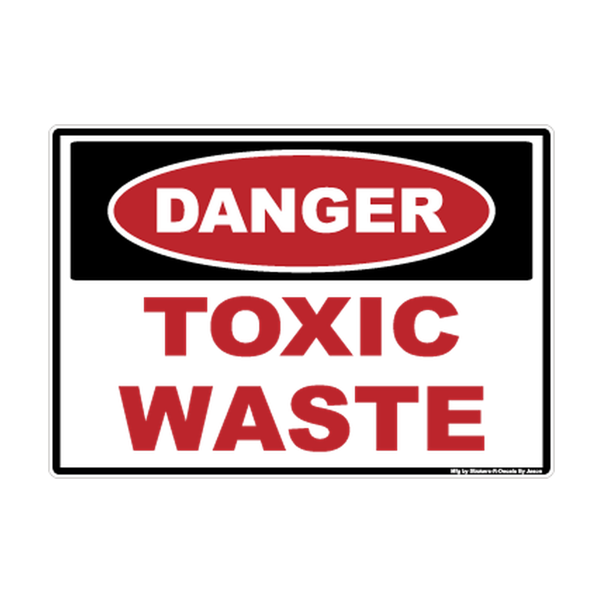 Danger Toxic Waste — Compact printed safety decal artwork
