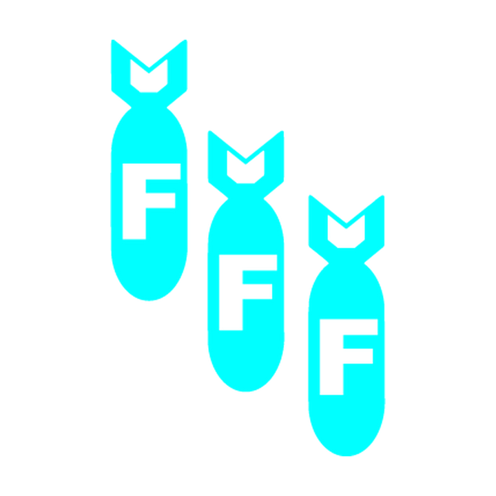 F-Bomb Trio Funny Single-Color Vinyl Decal
