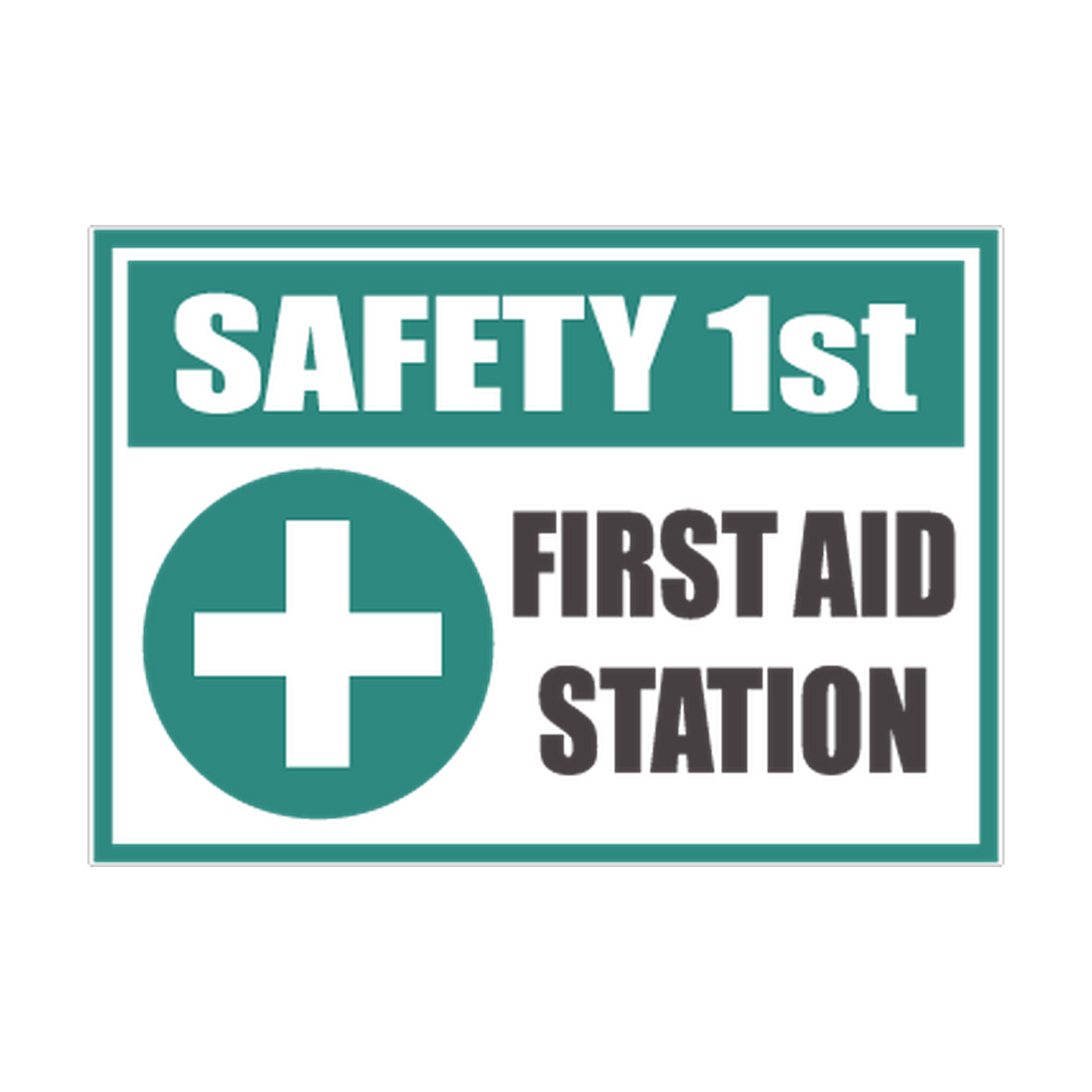 Safety First Aid Station printed safety decal artwork