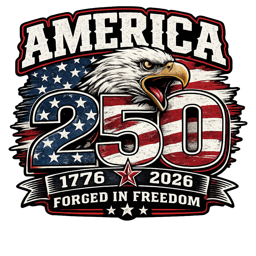 Freedom 250 American Eagle 2PK Sticker Decal 6"x5"