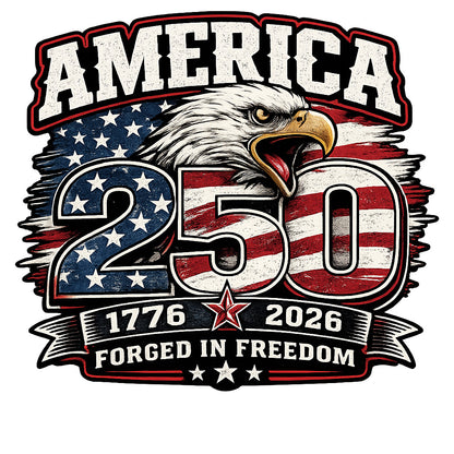 Freedom 250 American Eagle 2PK Sticker Decal 6"x5"