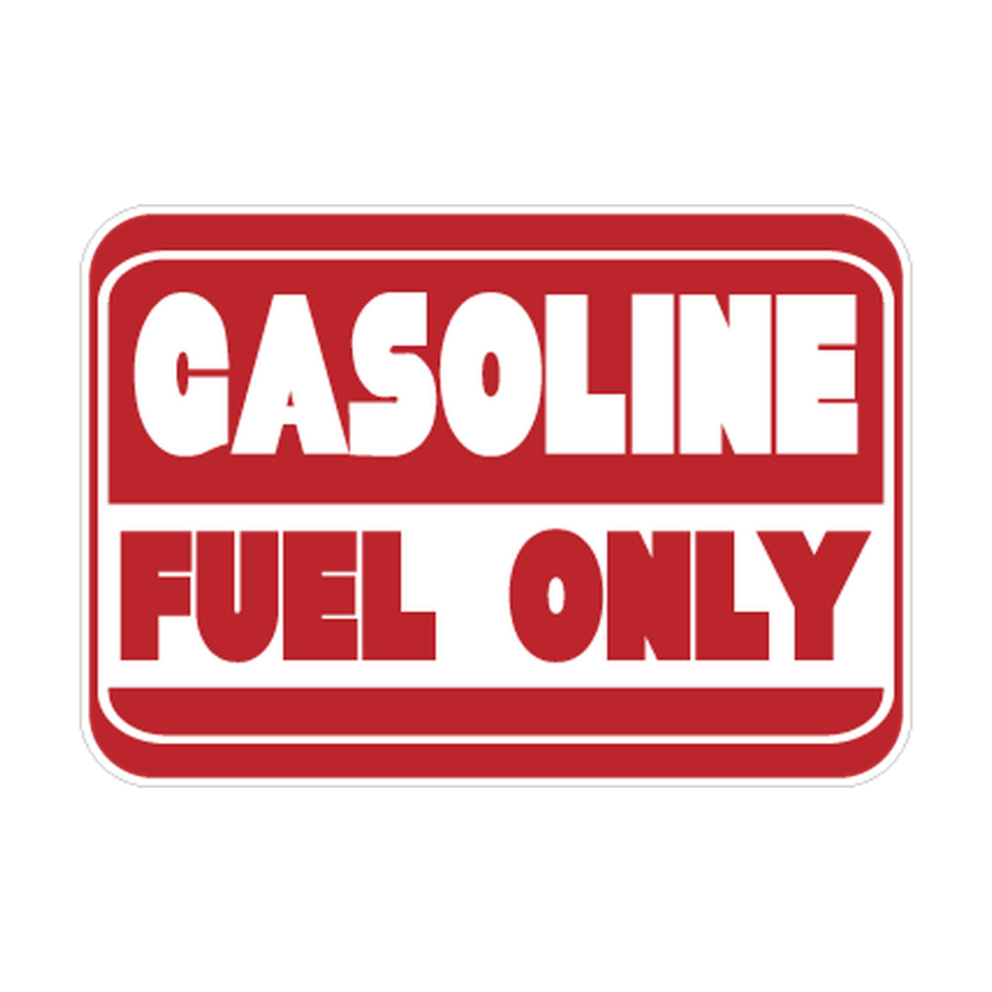 Gasoline Fuel Only printed safety decal artwork