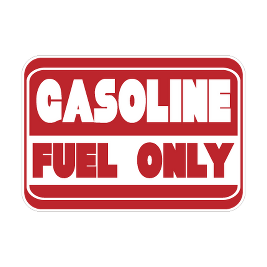 Gasoline Fuel Only printed safety decal artwork