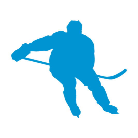 Hockey player sweeping the stick through a cross-body shooting motion